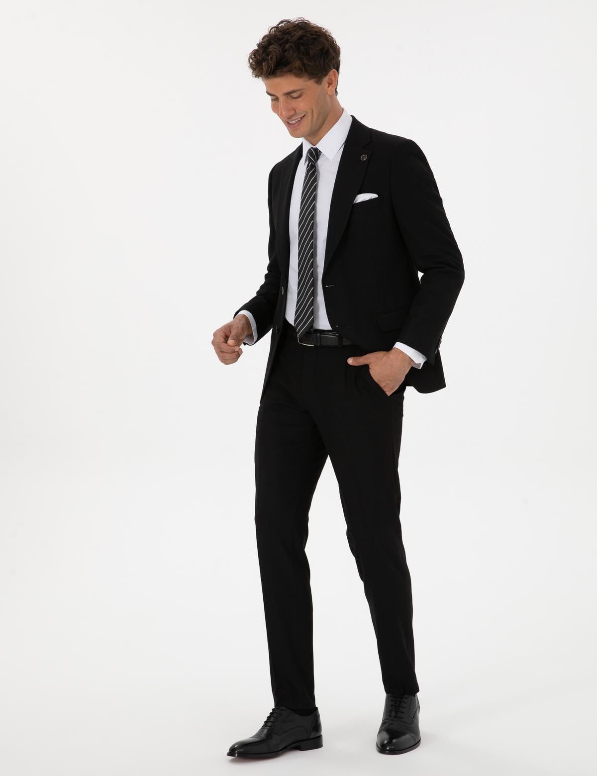 Siyah Ex. Slim Fit Takım Elbise - 50305683083