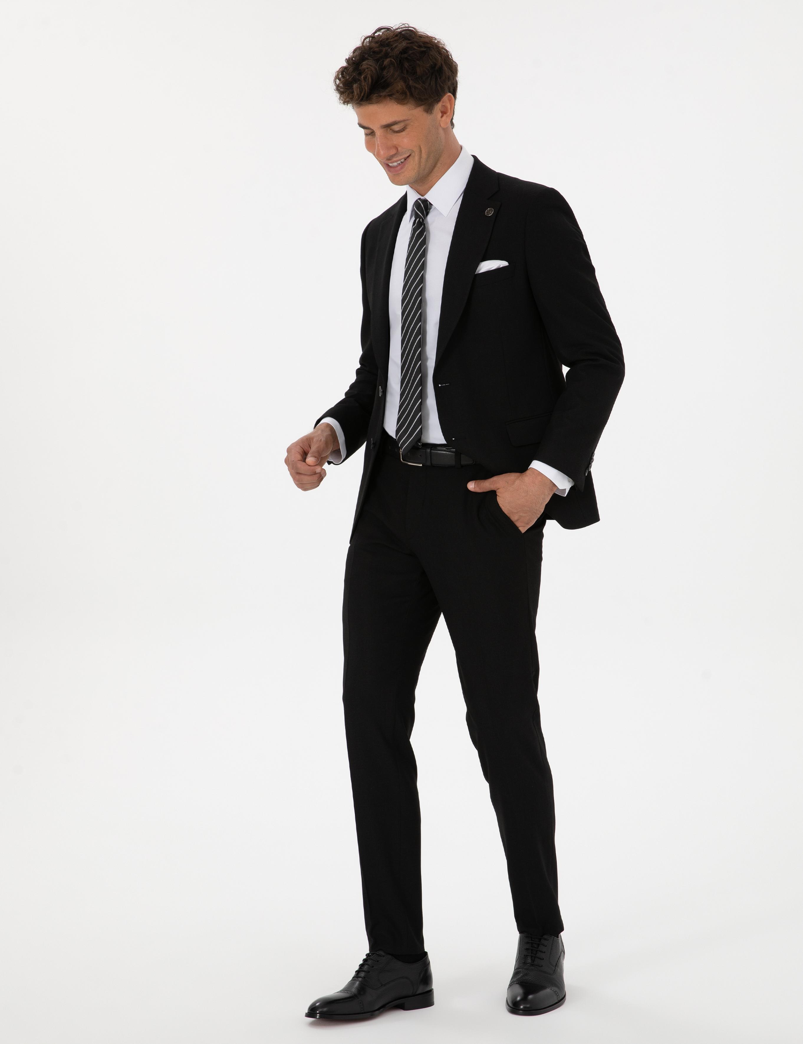 Siyah Ex. Slim Fit Takım Elbise