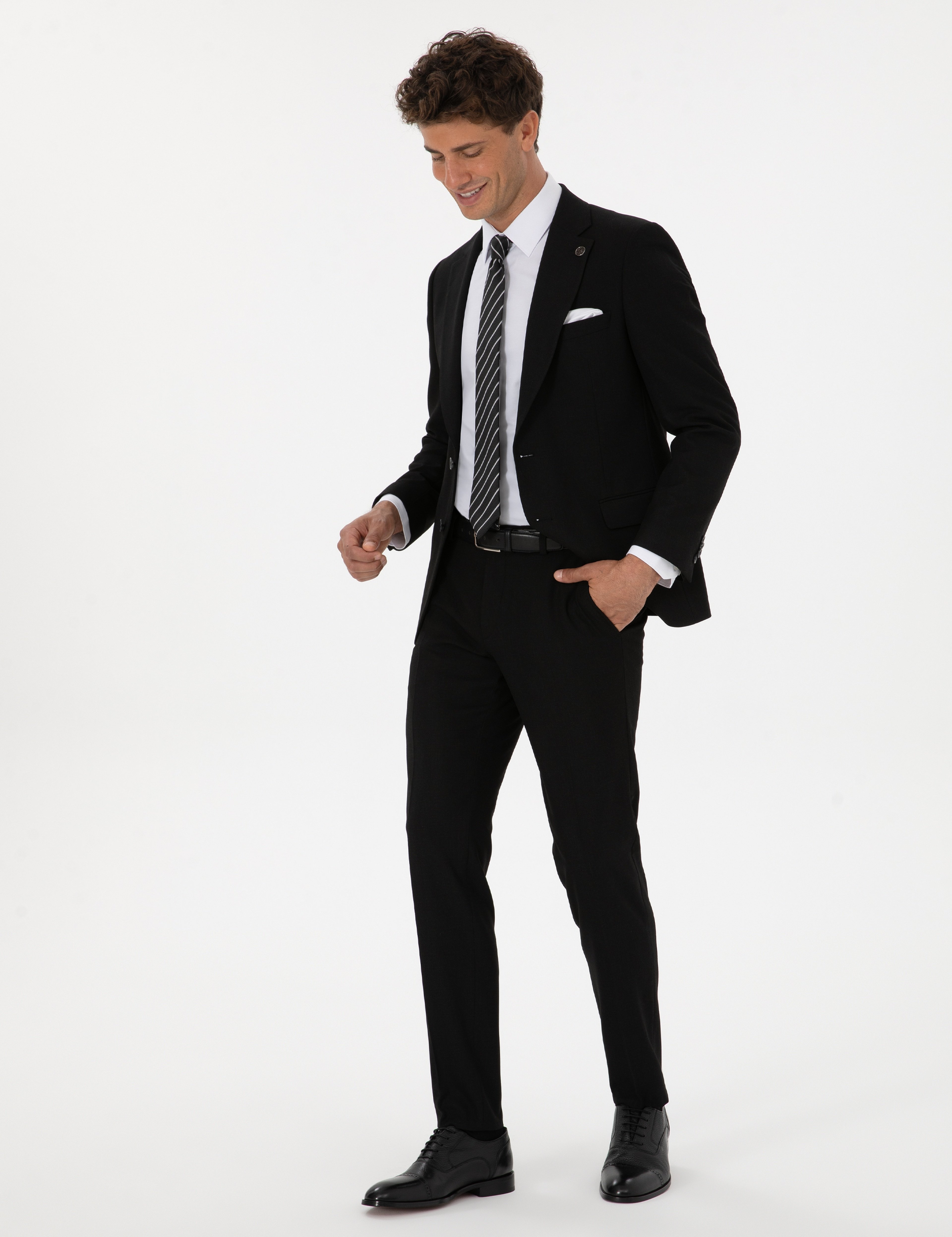 Siyah Ex. Slim Fit Takım Elbise - Image 4