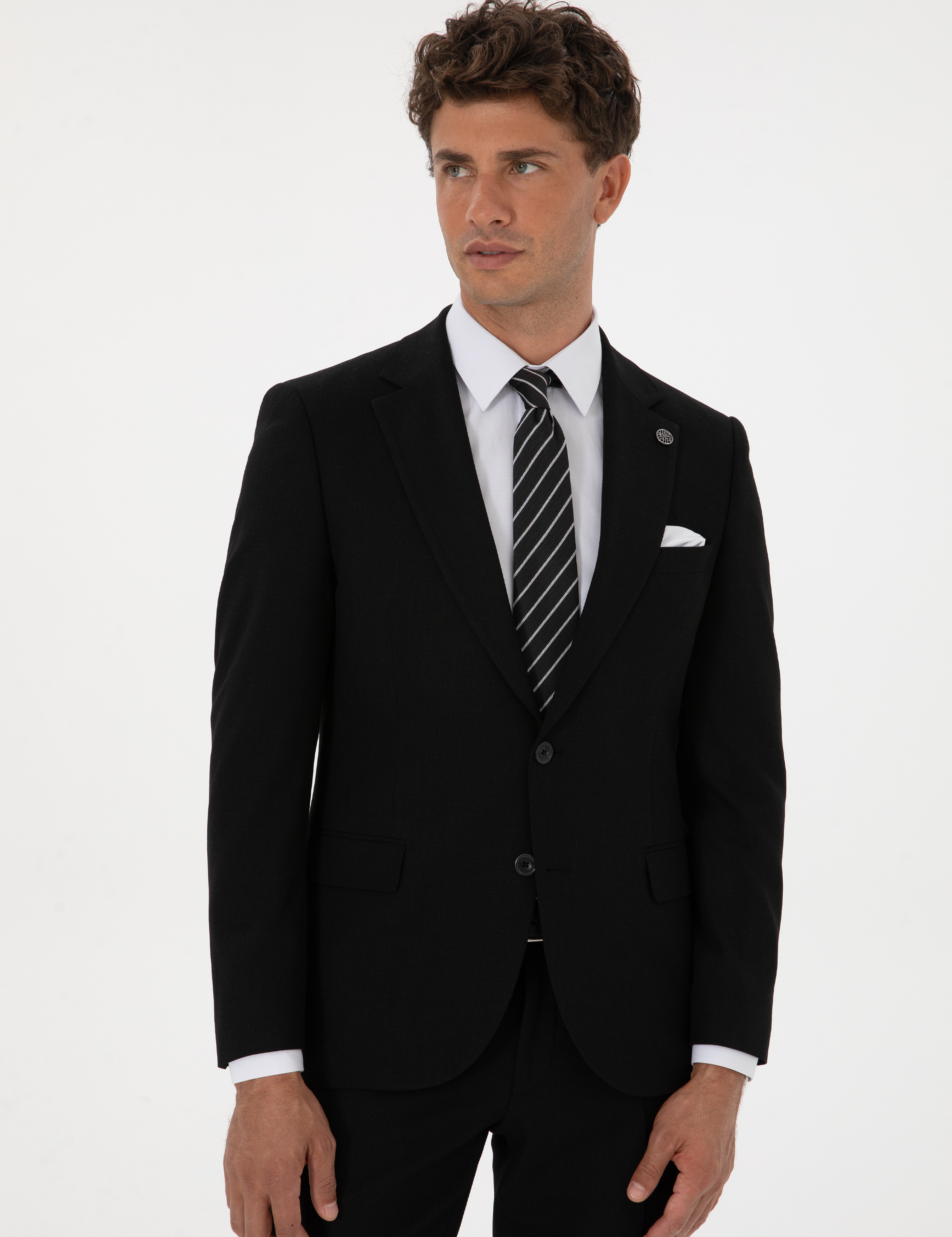 Siyah Ex. Slim Fit Takım Elbise - Image 3