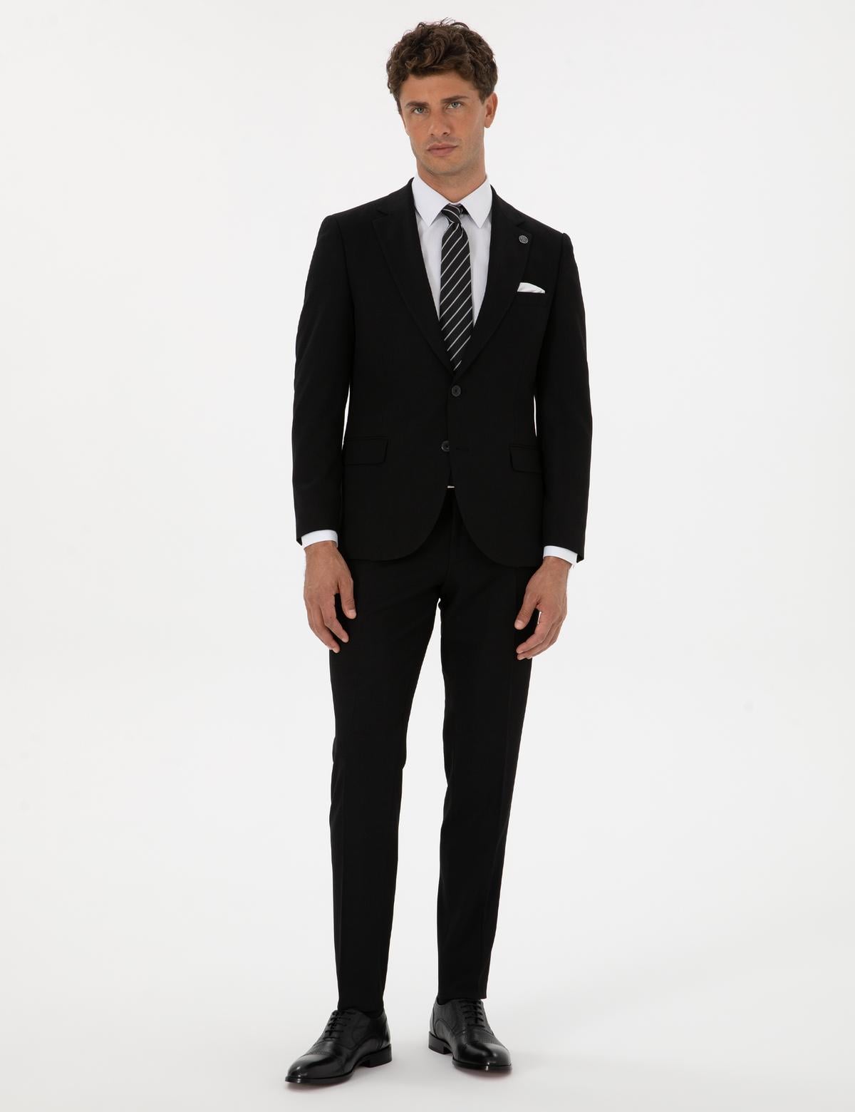 Siyah Ex. Slim Fit Takım Elbise