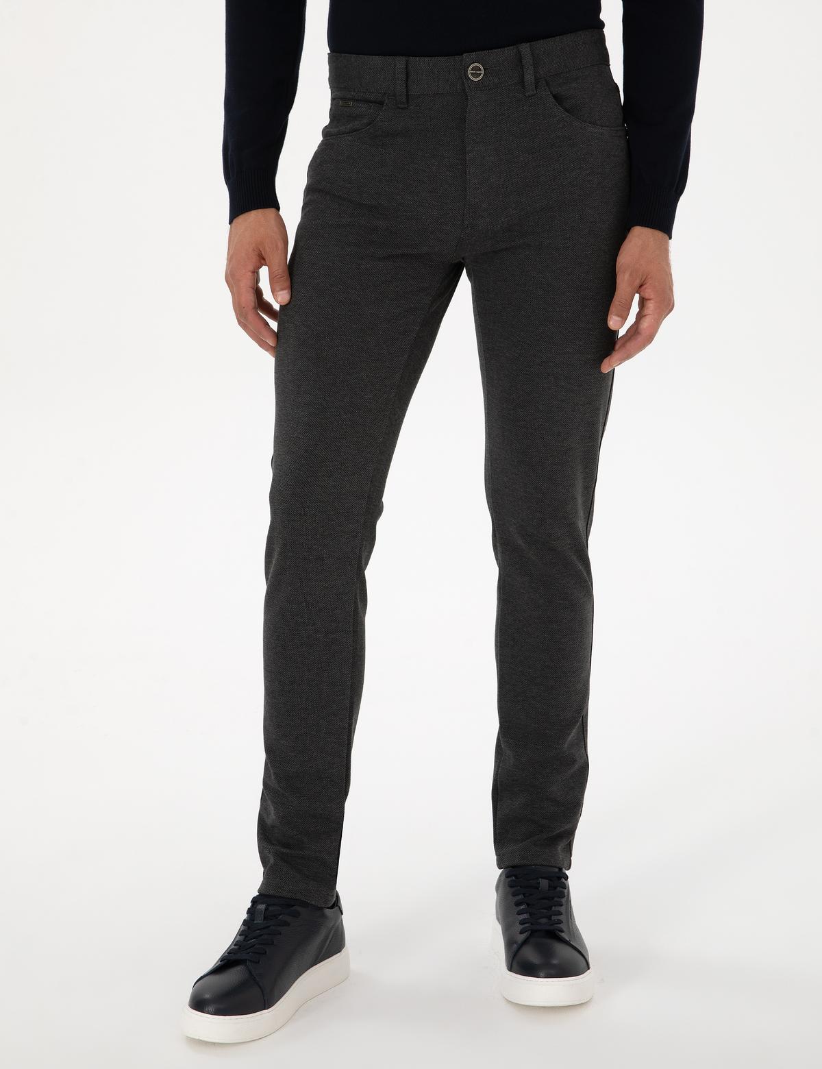 Antrasit Slim Fit Kanvas Pantolon - 50310857220