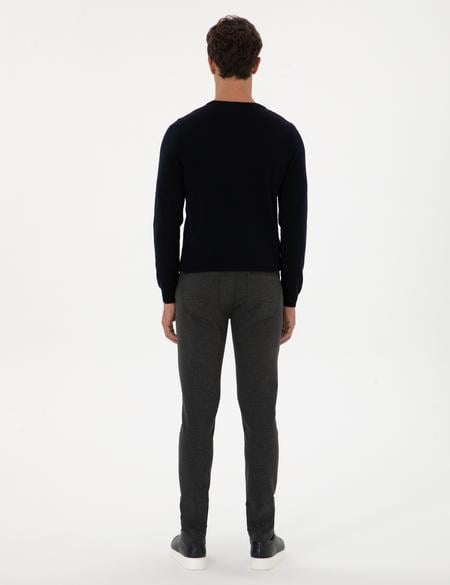 Antrasit Slim Fit Kanvas Pantolon - 50310857220