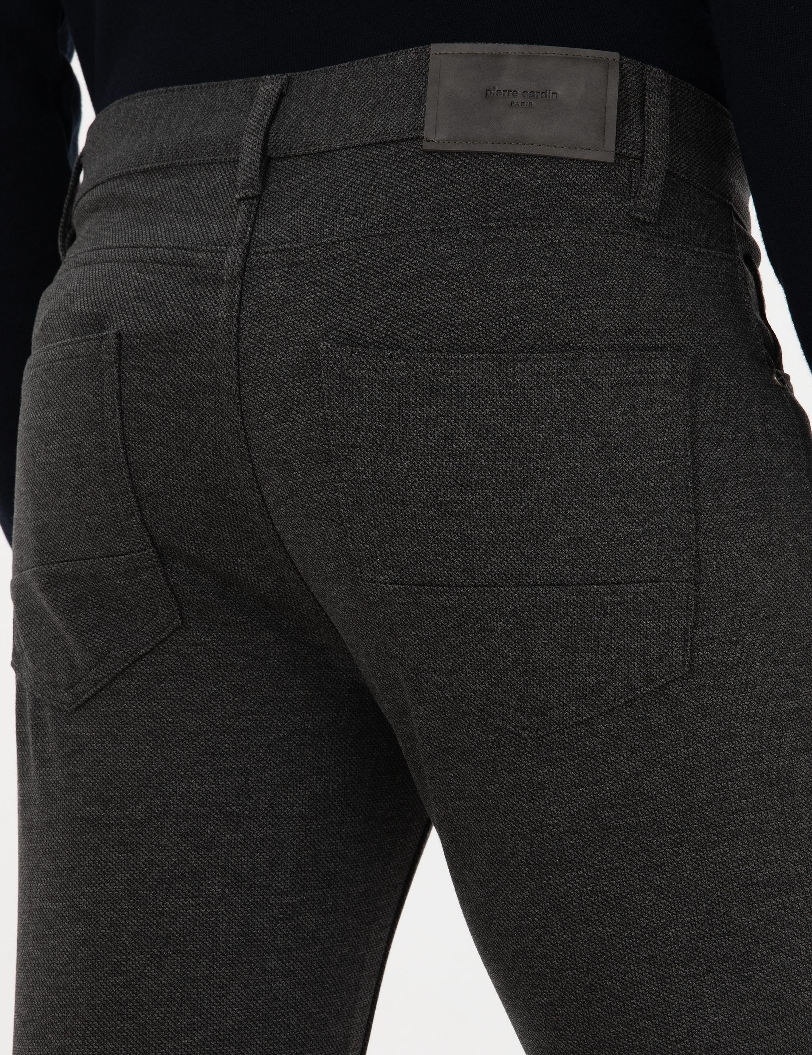 Antrasit Slim Fit Kanvas Pantolon