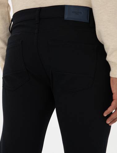 Lacivert Slim Fit Kanvas Pantolon