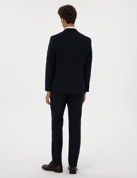 Lacivert Slim Fit %100 Yün Takım Elbise - 50313966056