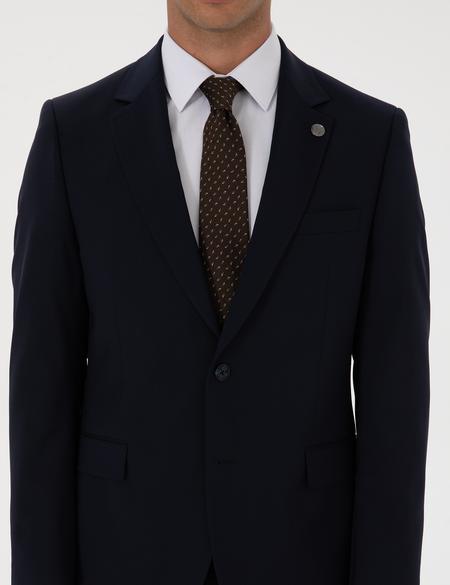 Lacivert Slim Fit %100 Yün Takım Elbise - 50313966056