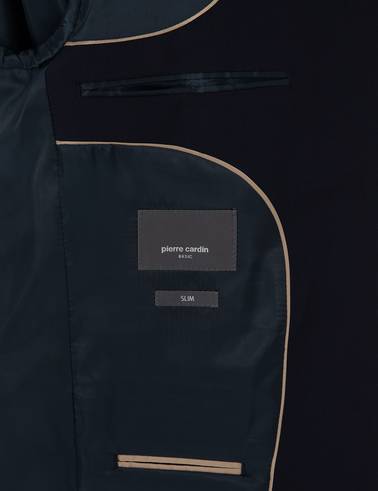 Lacivert Slim Fit %100 Yün Takım Elbise