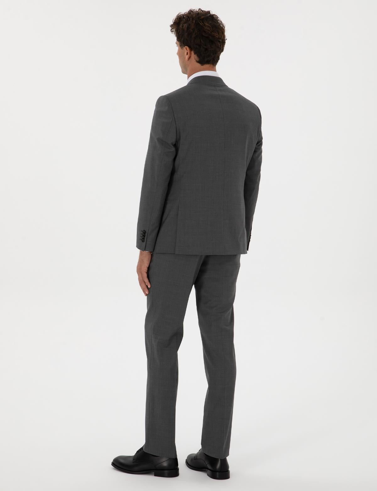 Füme Slim Fit %100 Yün Takım Elbise - 50313966080