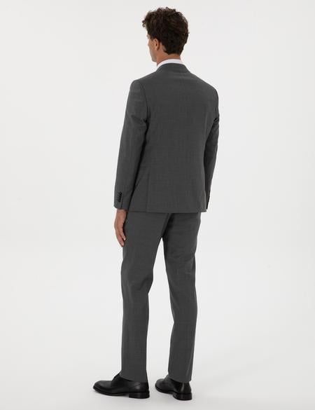 Füme Slim Fit %100 Yün Takım Elbise - 50313966080