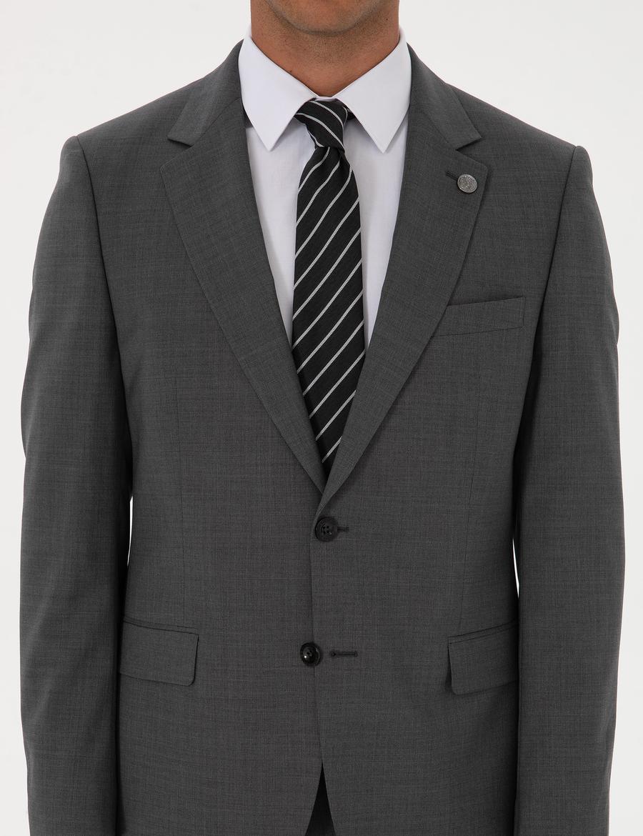 Füme Slim Fit %100 Yün Takım Elbise