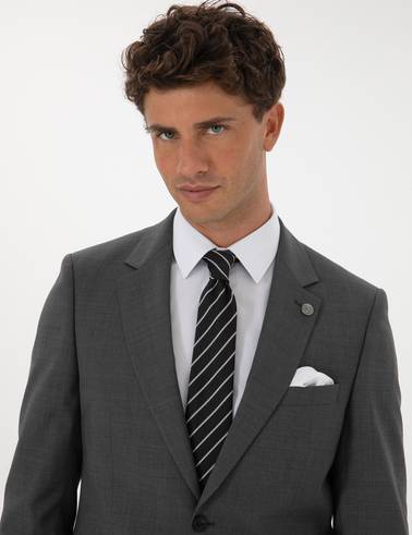 Füme Slim Fit %100 Yün Takım Elbise