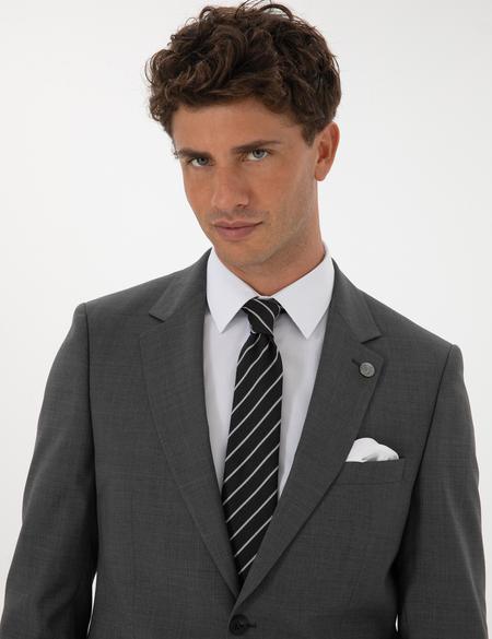 Füme Slim Fit %100 Yün Takım Elbise - 50313966080