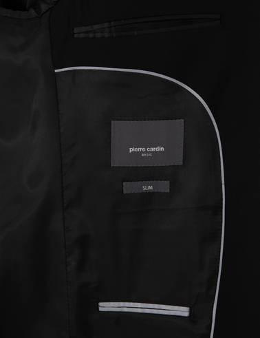 Siyah Slim Fit %100 Yün Takım Elbise