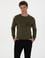 Koyu Haki Regular Fit Bisiklet Yaka Triko Kazak