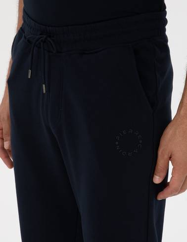 Lacivert Slim Fit 3 İplik Paçası Lastikli Eşofman Altı