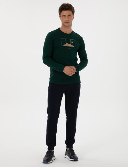 Lacivert Slim Fit 3 İplik Paçası Lastikli Eşofman Altı - 50317676015