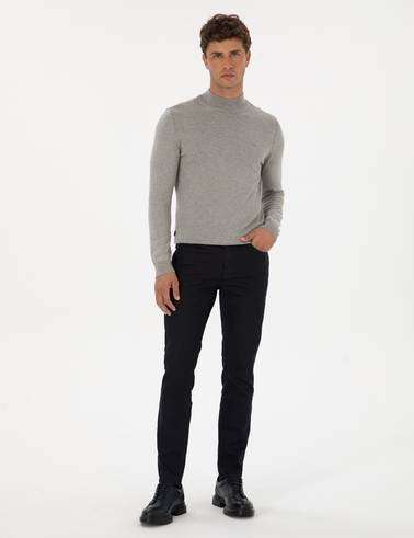 Lacivert Slim Fit Jean Pantolon