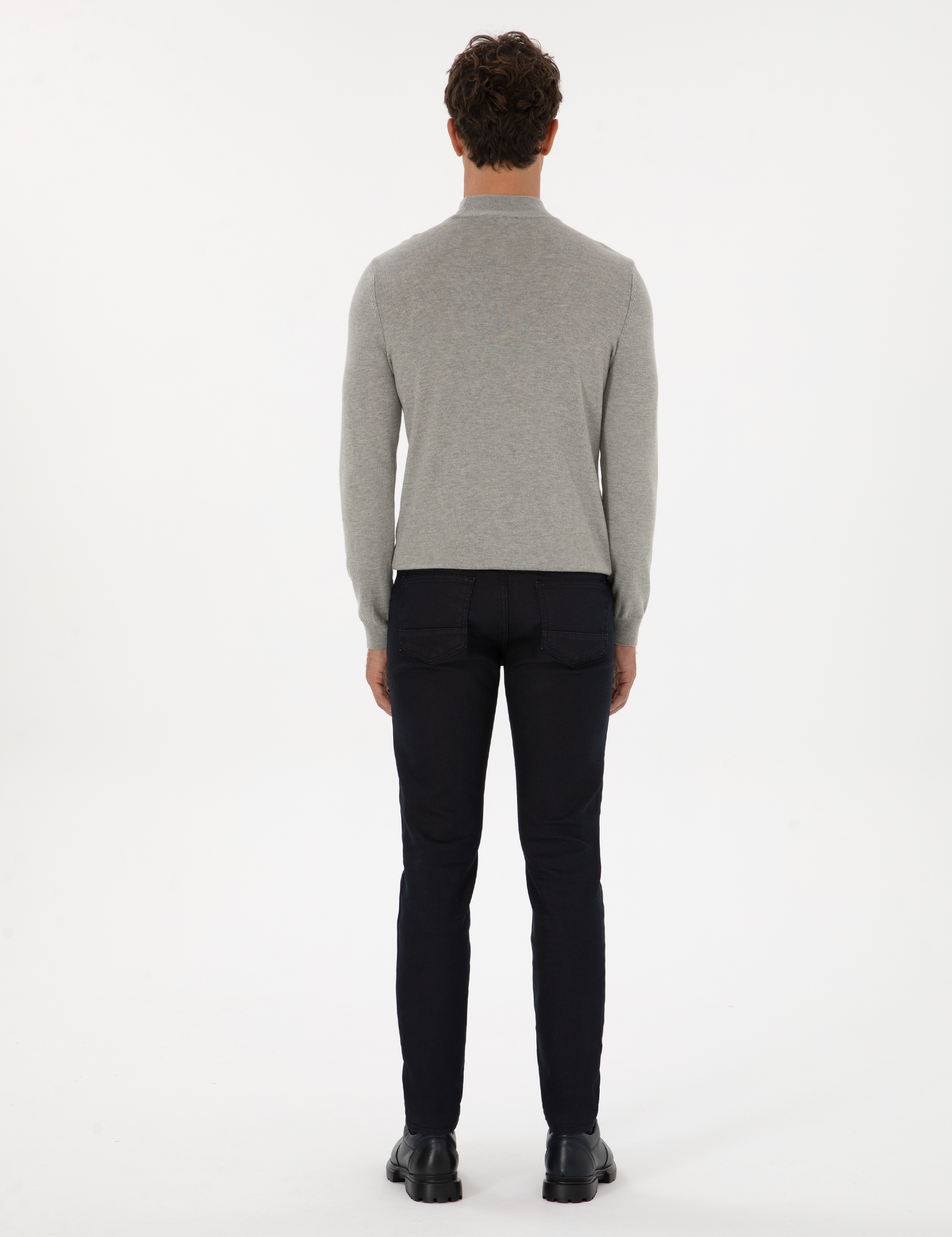 Lacivert Slim Fit Jean Pantolon - Image 4