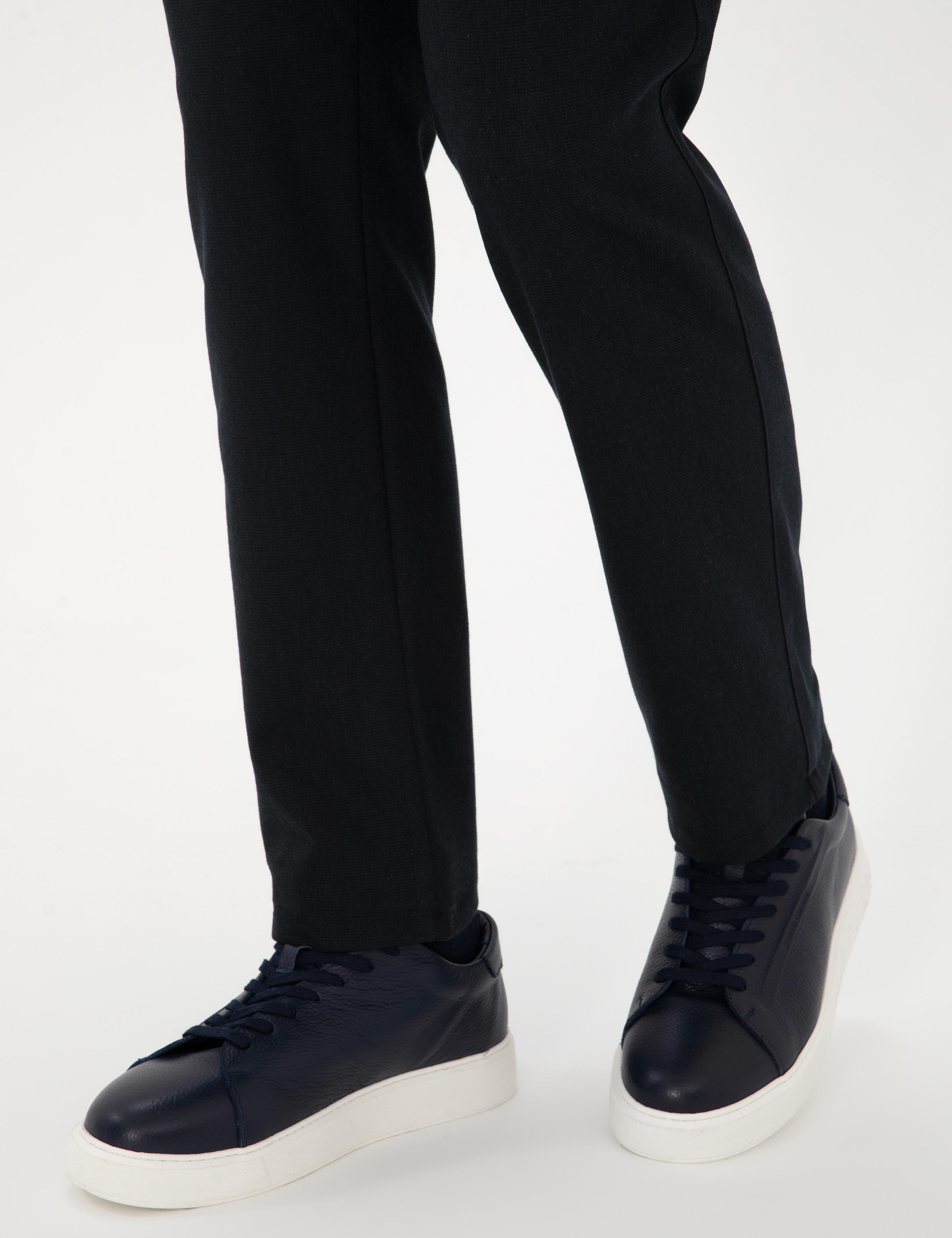 Lacivert %100 Deri Casual Ayakkabı