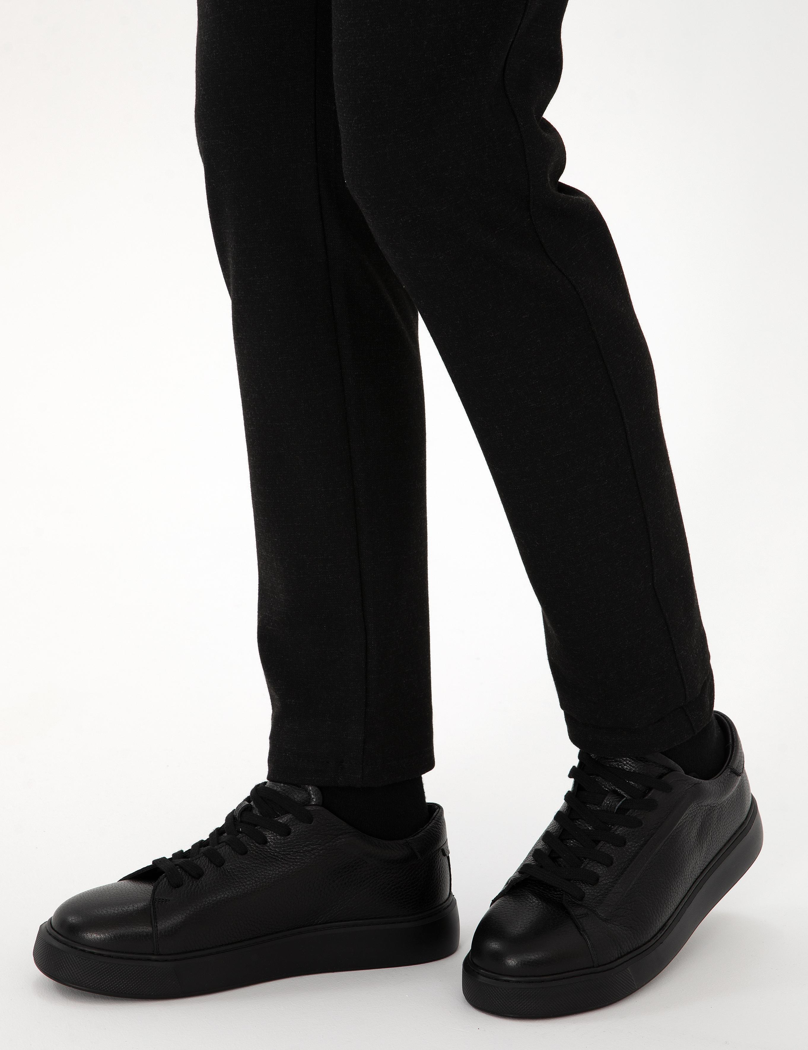 Siyah %100 Deri Casual Ayakkabı