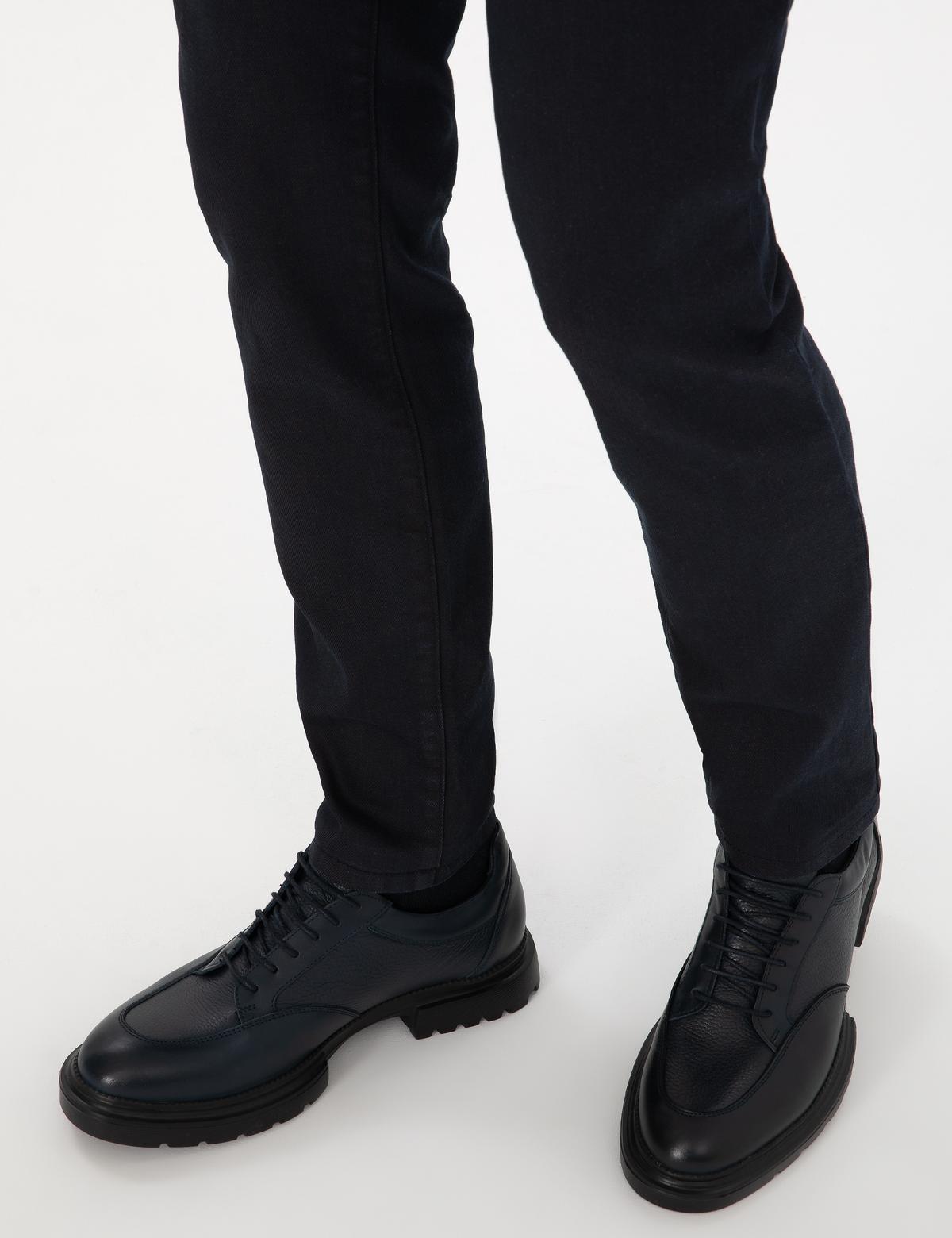 Lacivert %100 Deri Casual Ayakkabı - 50315649014