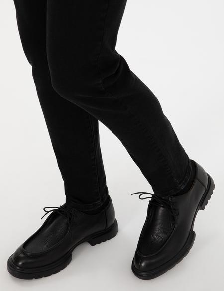 Siyah %100 Deri Eva Taban Casual Ayakkabı - 50315696010