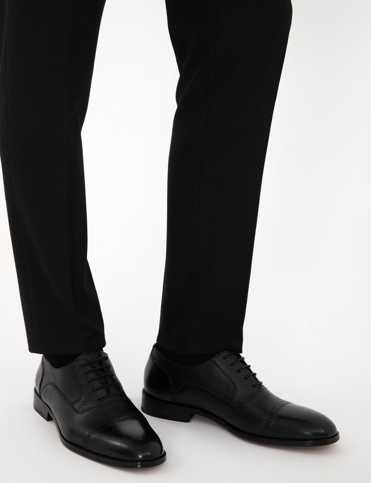 Siyah %100 Deri Klasik Ayakkabı - 50315620018