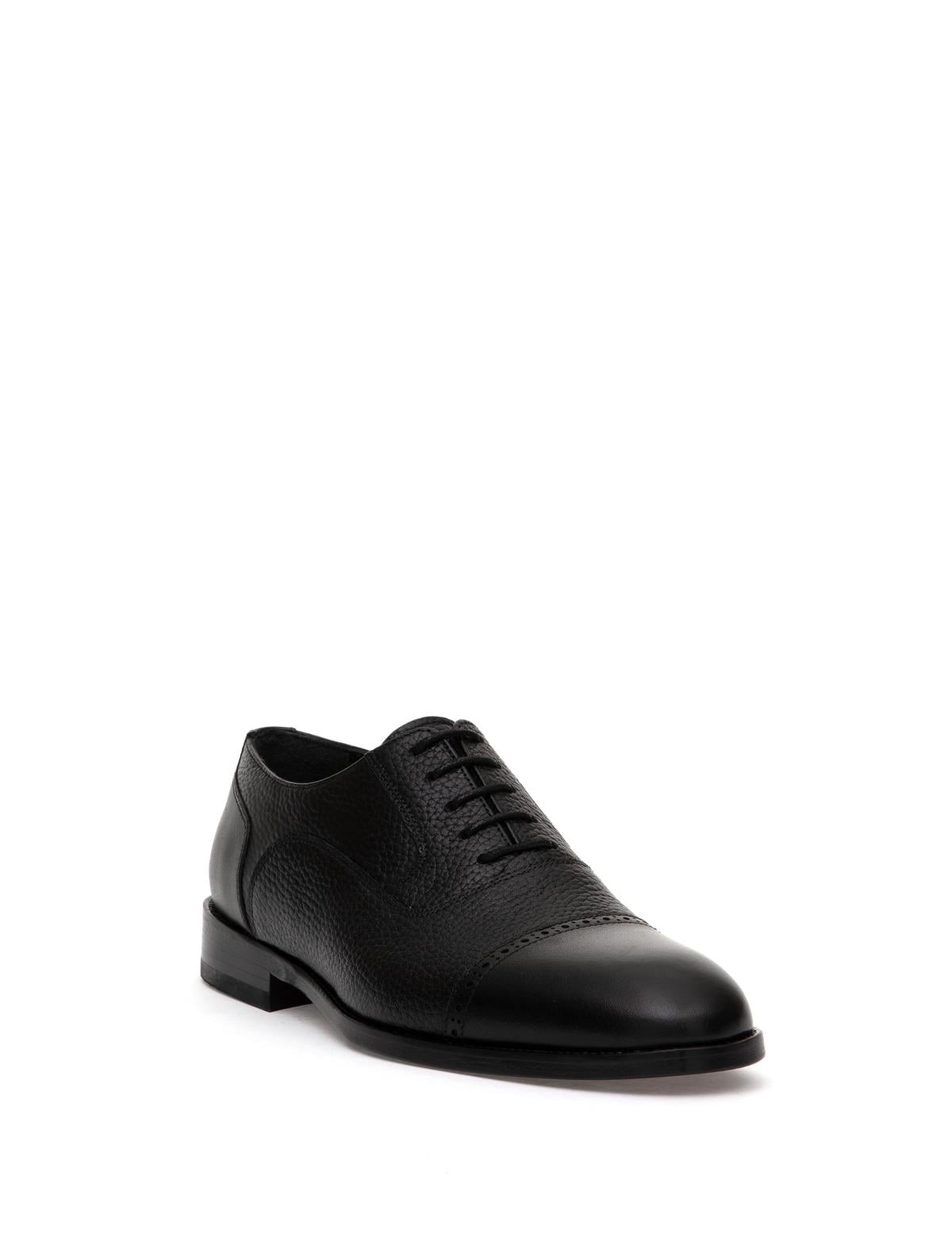 Siyah %100 Deri Klasik Ayakkabı - 50315620018