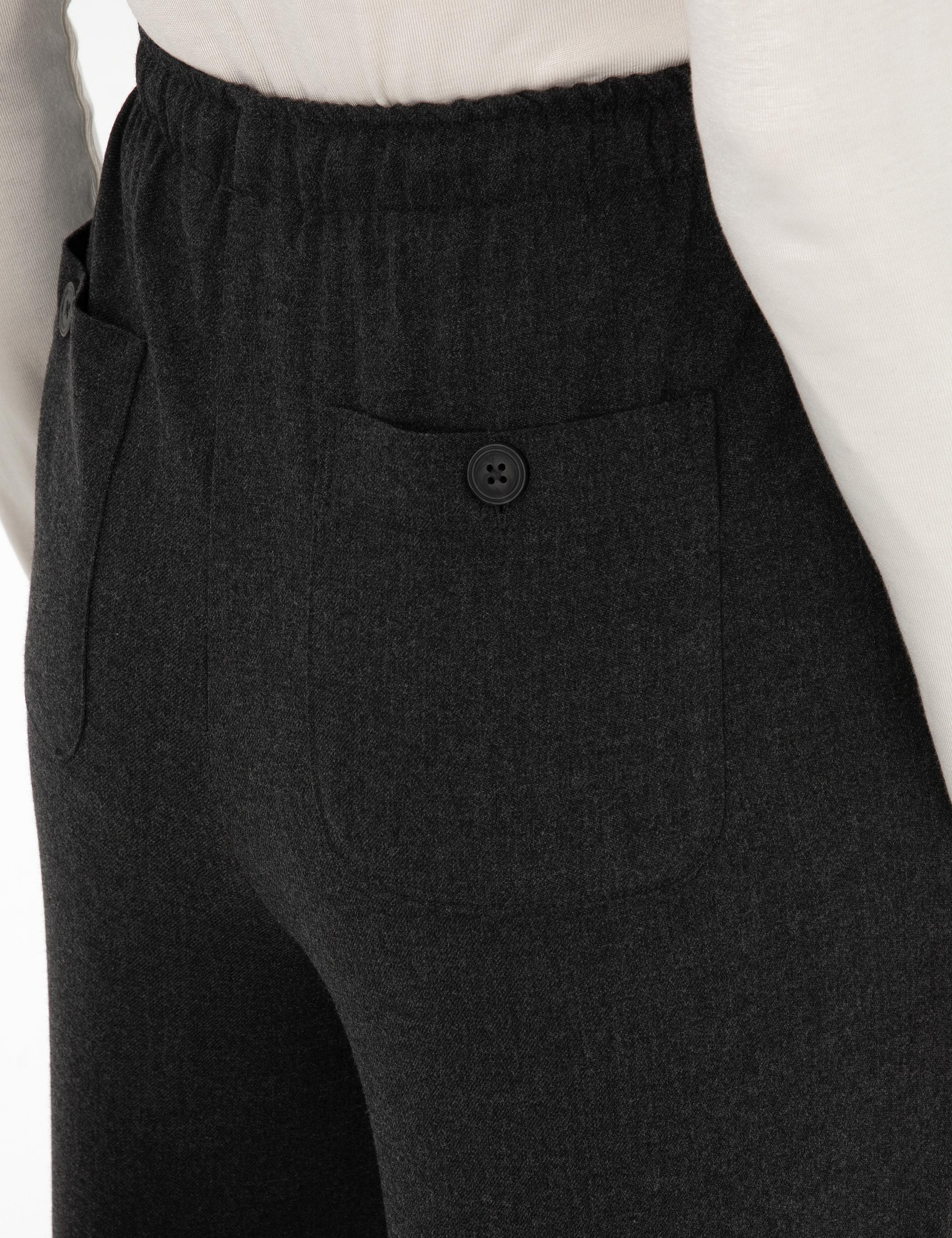 Antrasit Loose Fit Kanvas Pantolon - Image 6