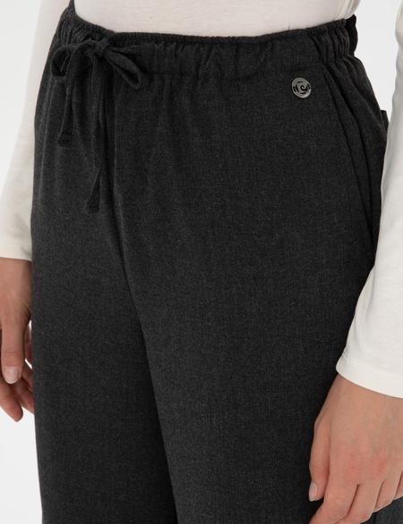 Antrasit Loose Fit Kanvas Pantolon - 50313262003