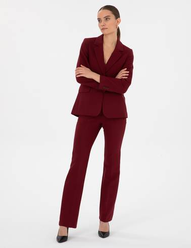 Vişne Flare Fit Kumaş Pantolon