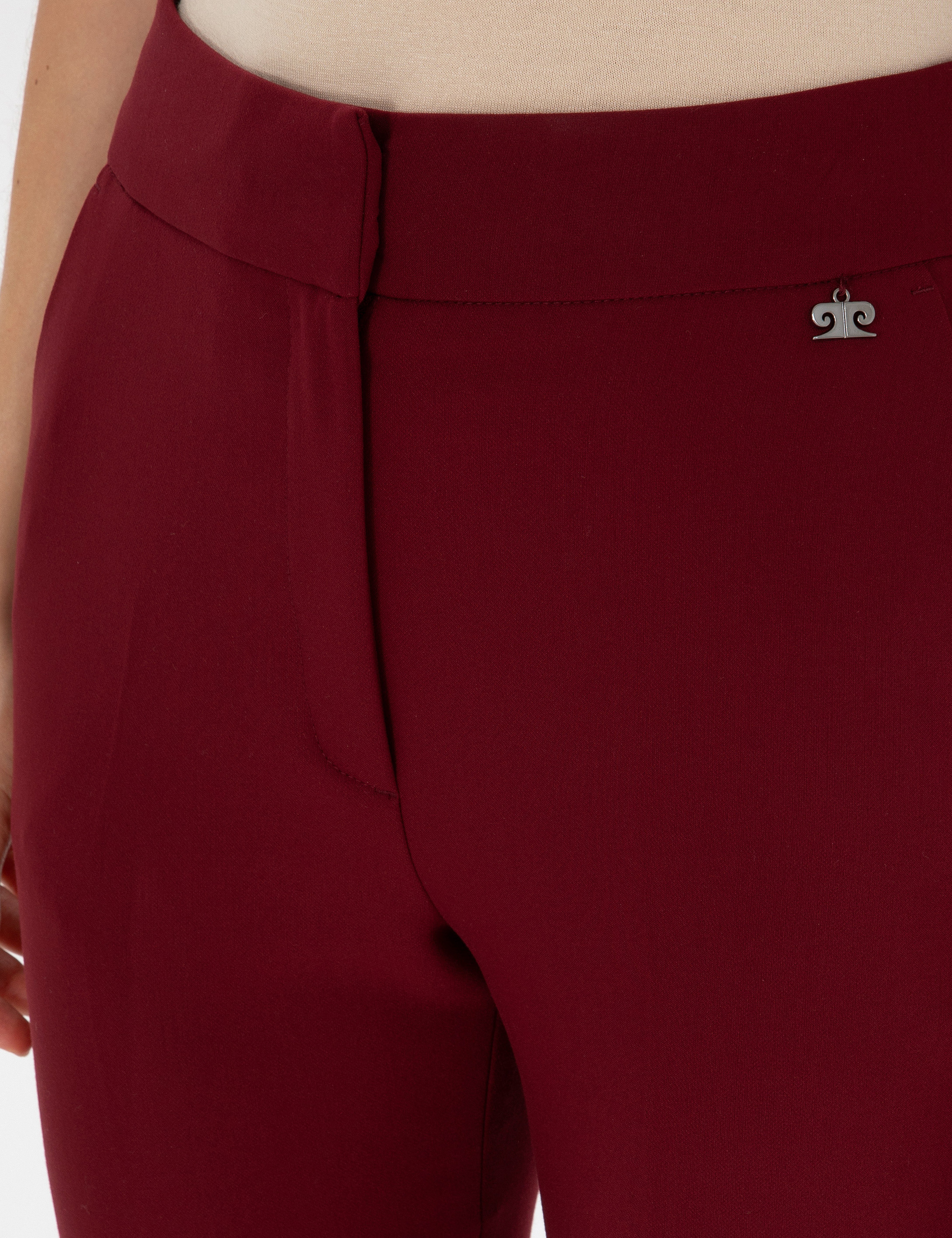 Vişne Flare Fit Kumaş Pantolon - Image 5