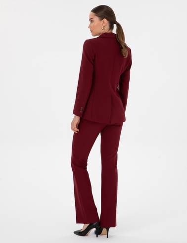 Vişne Flare Fit Kumaş Pantolon