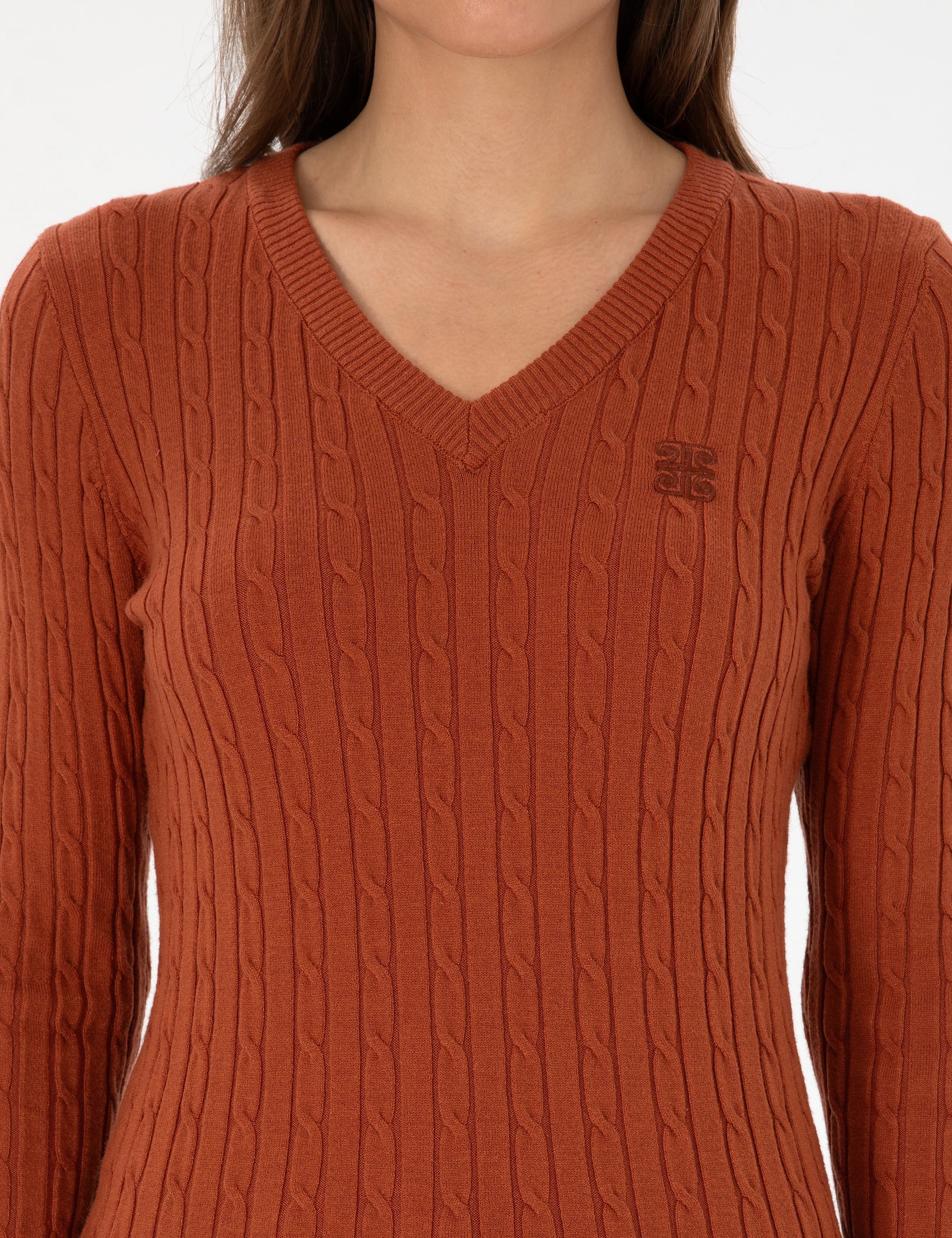 Tarçın Extra Slim Fit Basic Kazak - Image 6