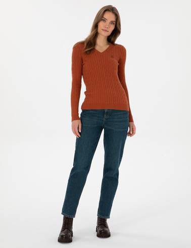 Tarçın Ex. Slim Fit Basic Kazak