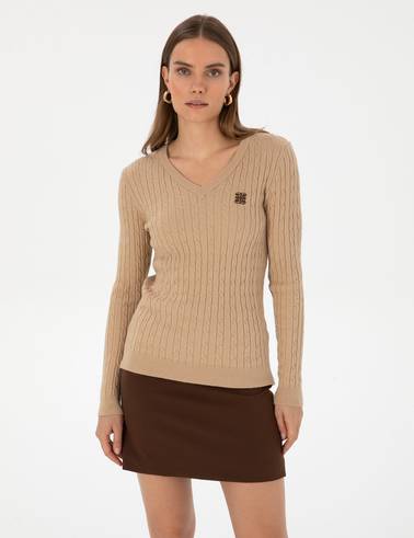 Bej Melanj Ex. Slim Fit Basic Kazak