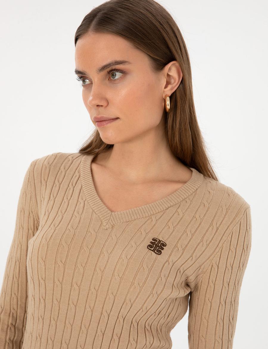 Bej Melanj Ex. Slim Fit Basic Kazak