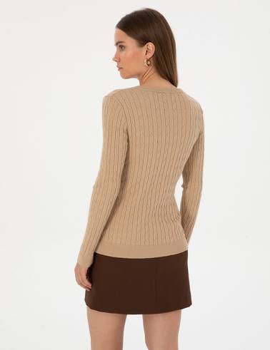 Bej Melanj Ex. Slim Fit Basic Kazak