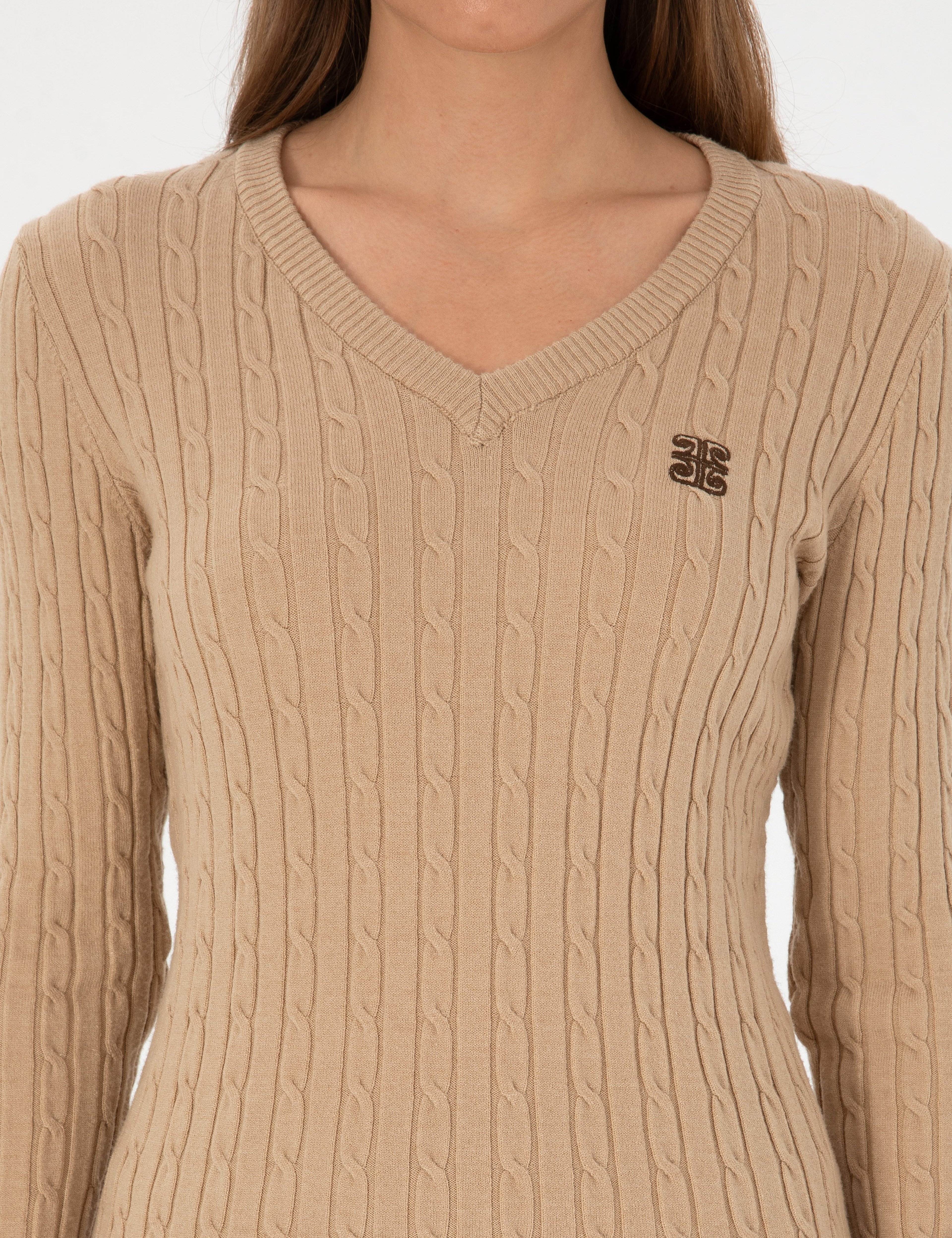 Bej Melanj Extra Slim Fit Basic Kazak