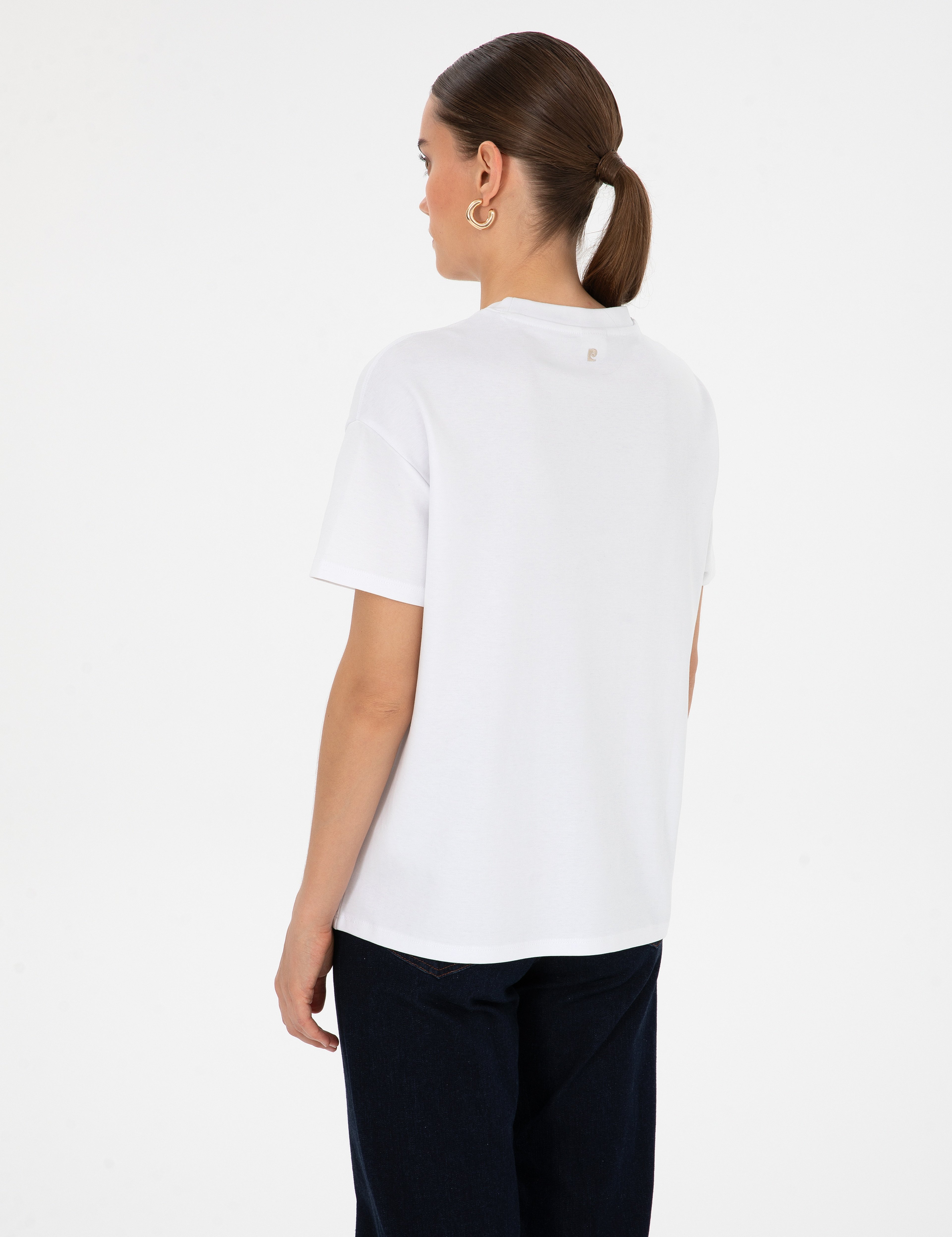Beyaz Oversize Basic Tişört