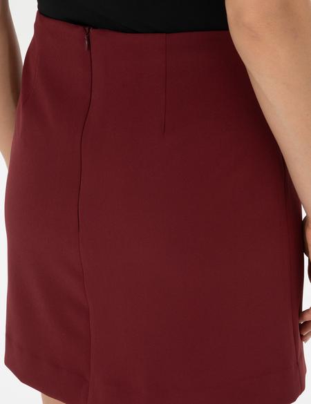 Bordo Dokuma Etek - 50318251010