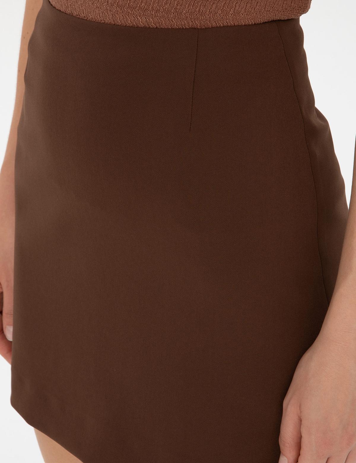Koyu Kahverengi Dokuma Etek - 50318251011
