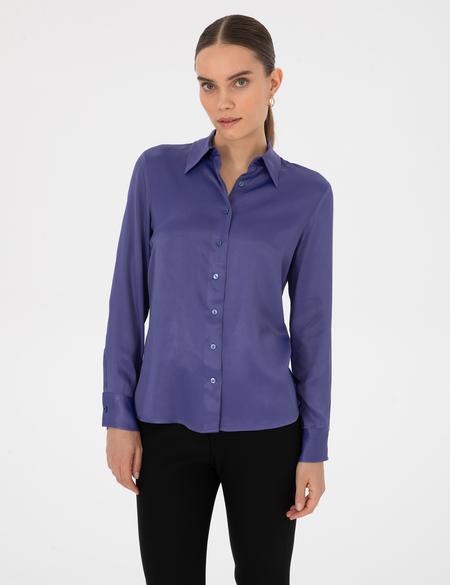 Mor Regular Fit Uzun Kollu Gömlek - 50318229002
