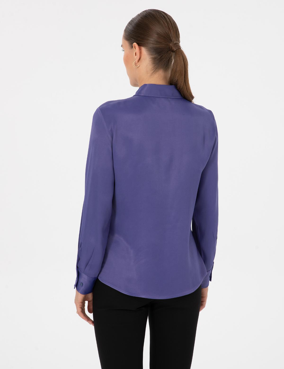 Mor Regular Fit Uzun Kollu Gömlek - 50318229002