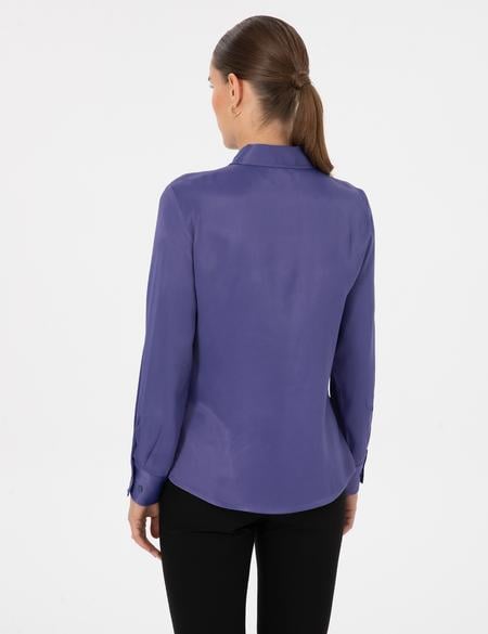 Mor Regular Fit Uzun Kollu Gömlek - 50318229002