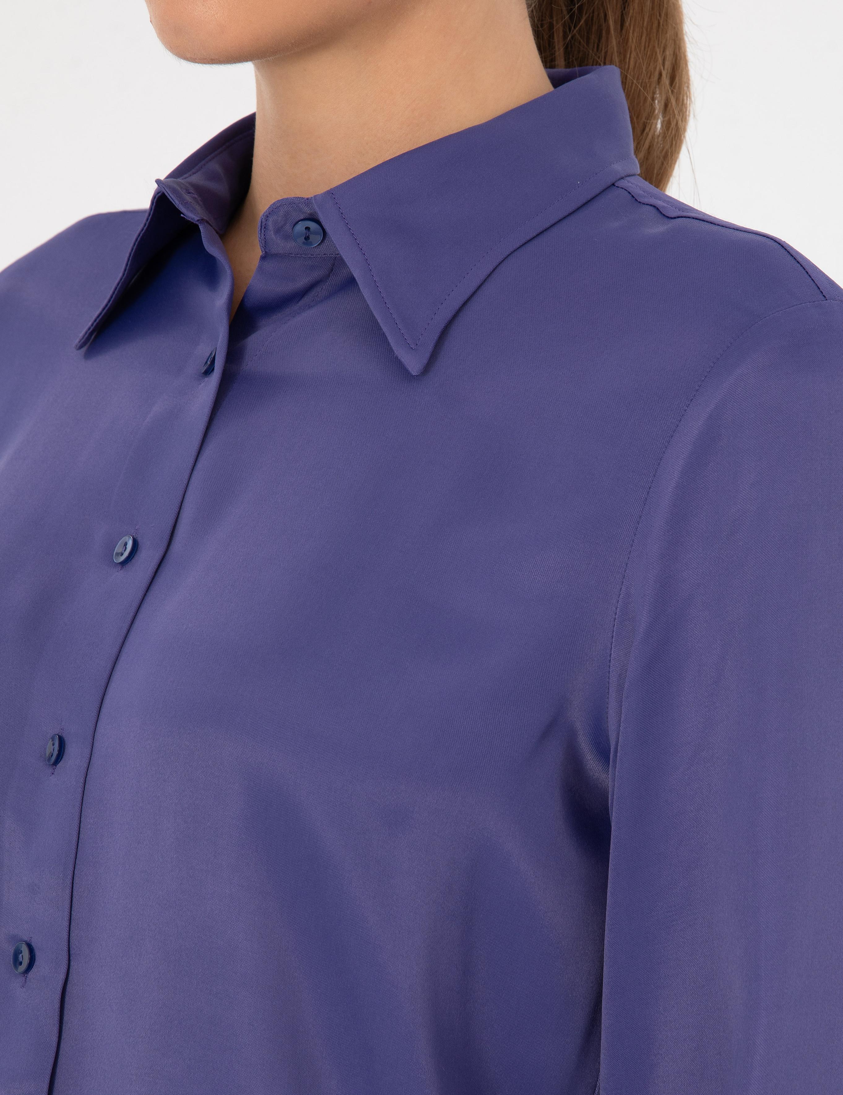 Mor Regular Fit Uzun Kollu Gömlek