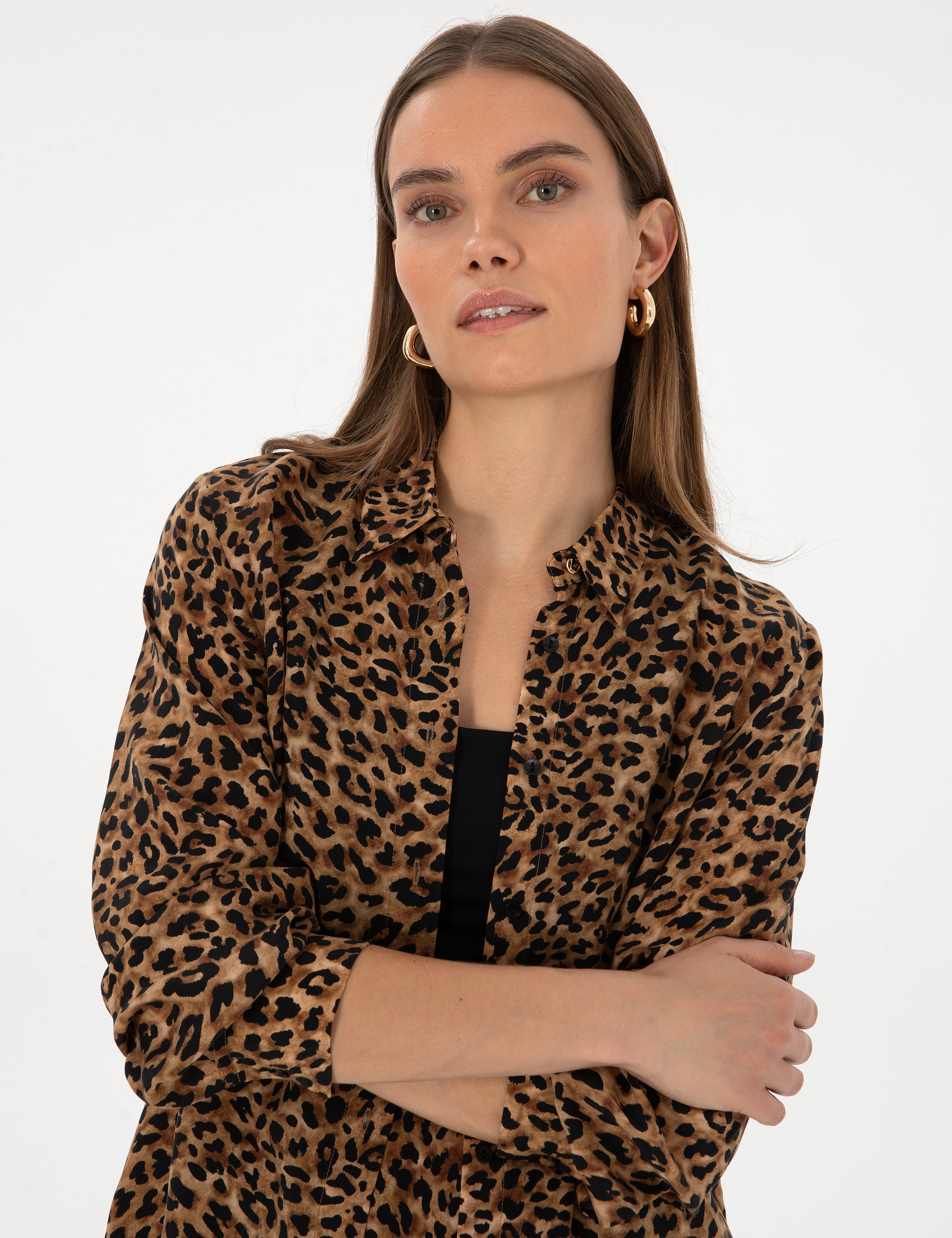 Camel Comfort Fit Uzun Kollu Gömlek