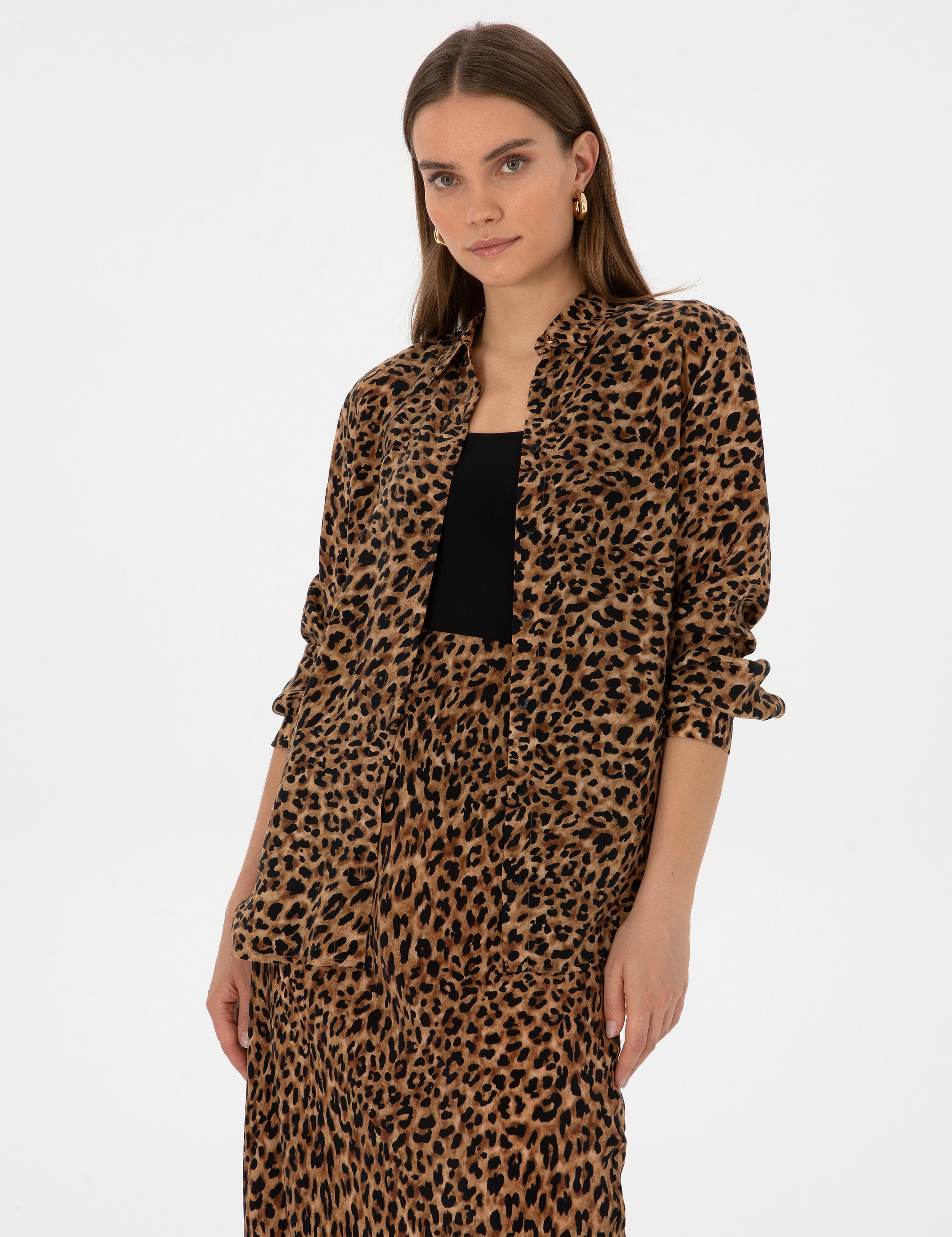 Camel Comfort Fit Uzun Kollu Gömlek - Image 3