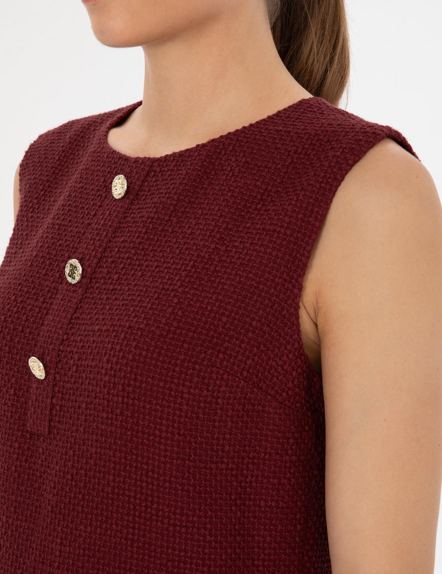 Vişne A Kesim Dokuma Elbise